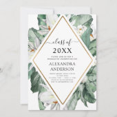 2022 Tropisch Afstuderen Magnolia Floral Kaart (Voorkant)