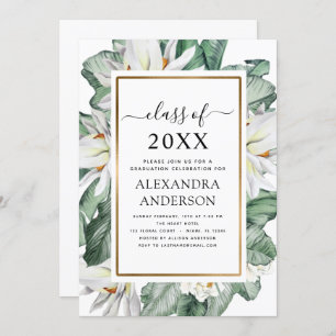 2022 Tropisch Afstuderen Magnolia Greenery Kaart