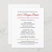 2022 Uitnodiging tot politieke financiering Reagan (Voorkant / Achterkant)