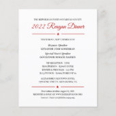 2022 Uitnodiging tot politieke financiering Reagan (Voorkant)