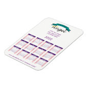 2022 Uw Paarse kalender met het merk Uw Logo Magneet (Linkerzijde)