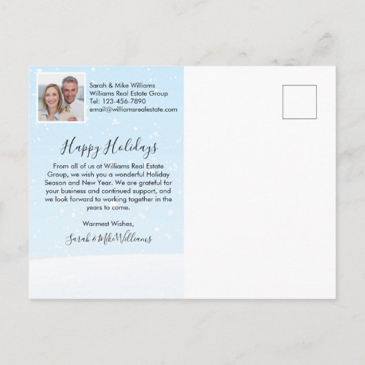 2022 Verkochte Sign Photo Real Estate Feestdagenkaart (Achterkant)