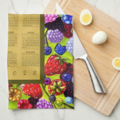 2022 Verticale kalender met Bessen Rand Theedoek (Quarter Fold)