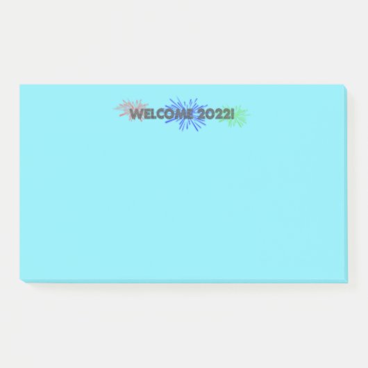 2022 verwelkomen! post-it notes (Voorkant)