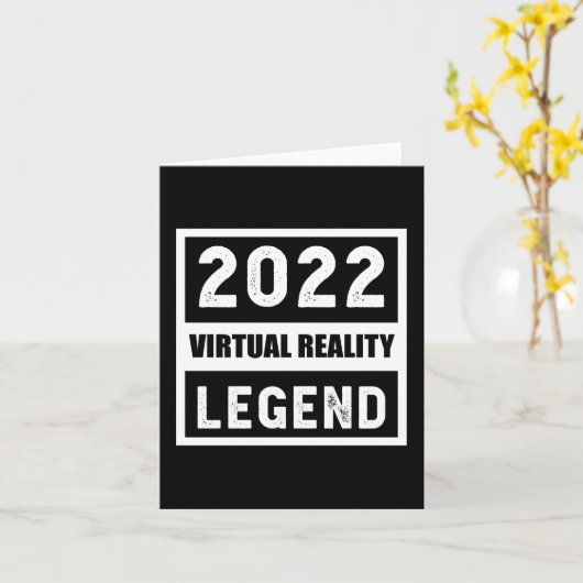 2022 Virtuele Realiteit Legendarisch Cadeau Kaart (Gele Bloem)