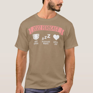 2022 voorspelde aankondiging van de baby zwangersc t-shirt