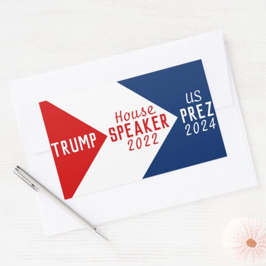 2022 Voorzitter Trump President 2024 Rechthoekige Sticker (Envelop)