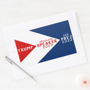 2022 Voorzitter Trump President 2024 Rechthoekige Sticker