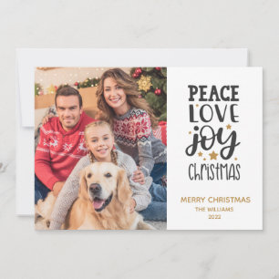 2022 Vrede Liefde Vreugde Foto Kerstmis Feestdagenkaart