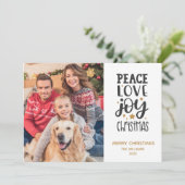 2022 Vredesliefhebber Kerstfeest Feestdagenkaart (Staand voorkant)