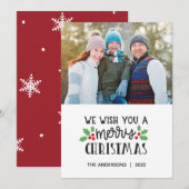 2022 Vroege kerstfoto-Kaart Feestdagenkaart (Voorkant / Achterkant)