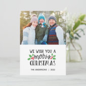 2022 Vroege kerstfoto-Kaart Feestdagenkaart (Staand voorkant)