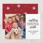 2022 Vrolijk kerstfeest Y'all foto Feestdagenkaart (Voorkant / Achterkant)