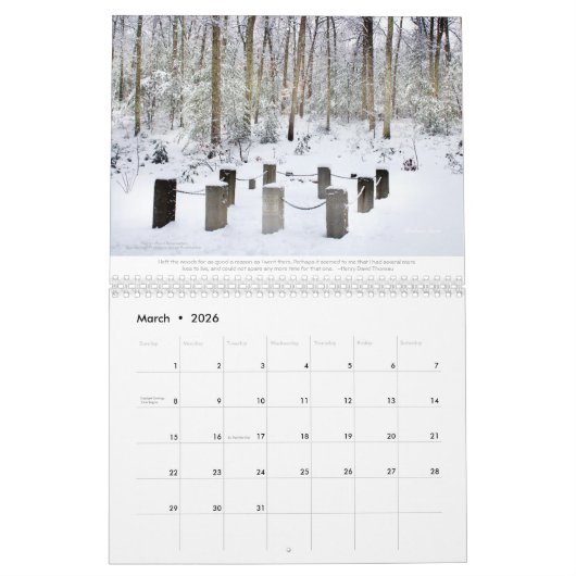 2022 Walden Pond and Beyond: with quotes Kalender (Mar 2026)