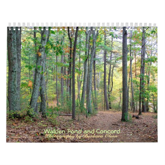2022 Walden Pond en Concord kalender met offertes (Hoes)