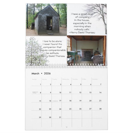 2022- Walden Pond: met koersen Kalender (Mar 2026)