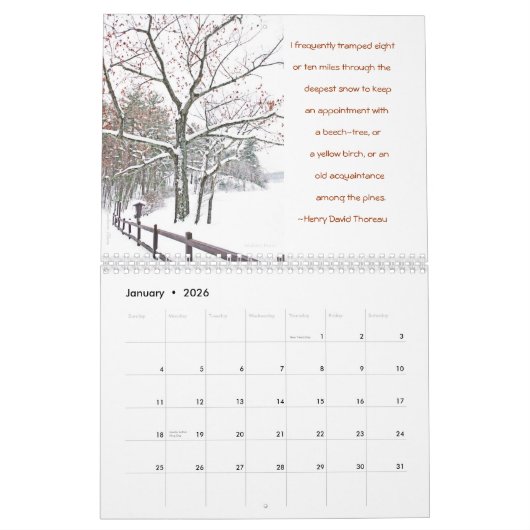 2022- Walden Pond: met koersen Kalender (Jan 2026)