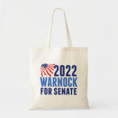 2022 Warnock voor de Amerikaanse Senaat Georgia Am Tote Bag (Voorkant)