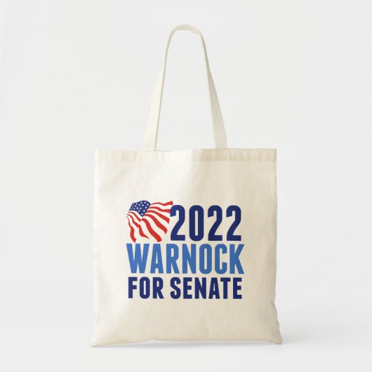 2022 Warnock voor de Amerikaanse Senaat Georgia Am Tote Bag (Voorkant)