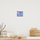2022 Warnock voor de Amerikaanse Senaatsverkiezing Poster (Keuken)