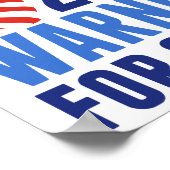 2022 Warnock voor de Amerikaanse Senaatsverkiezing Poster (Hoek)