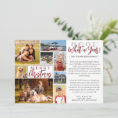 2022 Wat een jaar foto collage 2023 kalender Feestdagenkaart (Staand voorkant)