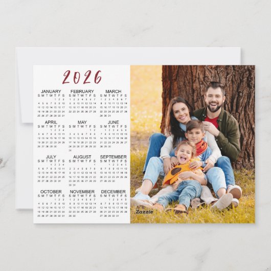 2022 Wat een jaar foto collage 2023 kalender Feestdagenkaart (Achterkant)