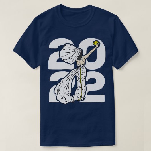 2022 Wedding Bride Throwing Bouquet Jubileum T-shirt (Design voorkant)