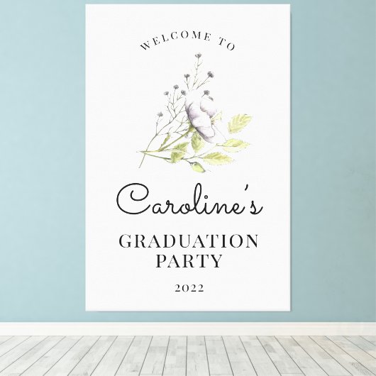 2022 Welkomstteken voor Wilde Afstuderen Canvas Afdruk (Insitu (Houten vloer))