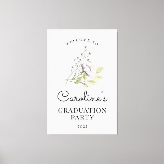 2022 Welkomstteken voor Wilde Afstuderen Canvas Afdruk (Voorkant)