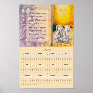 2022 Westie Yarly Calendar-Poster Poster