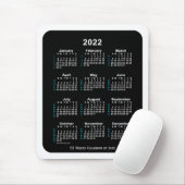 2022 White Neon 52 Week Agenda van Janz Muismat (Met muis)