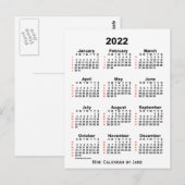 2022 Witte agenda van 52 weken, van Janz Briefkaar Briefkaart (Voorkant / Achterkant)