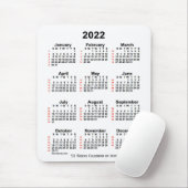 2022 Witte agenda van 52 weken, van Janz Muismat (Met muis)