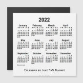 2022 Witte Agenda van Janz 5x5 Magnet (Voorkant / Achterkant)