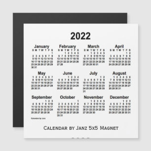 2022 Witte Agenda van Janz 5x5 Magnet