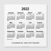2022 Witte Agenda van Janz 5x5 Magnet (Voorkant)