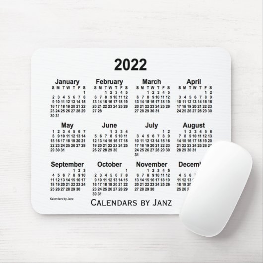 2022 Witte kalender van Janz Muismat (Met muis)