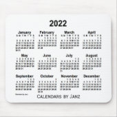 2022 Witte kalender van Janz Muismat (Voorkant)