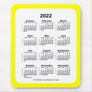 2022 Yellow Two Tone 52 Week Agenda van Janz Muismat
