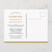 2022 zij deed het moderne Afstuderen van de Foto v Aankondigingskaart (Achterkant)