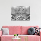 2022 Zilveren bruiloft 25e Jubileum ouders Canvas Afdruk (Insitu (Woonkamer))