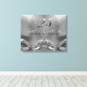 2022 Zilveren bruiloft 25e Jubileum ouders Canvas Afdruk (Insitu (Houten vloer))