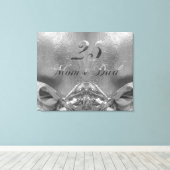 2022 Zilveren bruiloft 25e Jubileum ouders Canvas Afdruk (Insitu (Houten vloer))