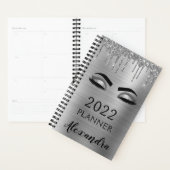2022 Zilveren Glitter Wimperharen Glam Planner (Display)