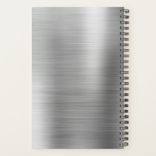 2022 Zilveren Metallic Monogram Modern Planner (Achterkant)