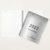 2022 Zilveren Zwarte Glitter Monogram Girl Planner (Display)