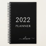2022 Zwart Wit Meisjesachtig Schrift Monogram Naam Planner<br><div class="desc">2022 Wit en Zwart Monogram Voeg Eigen Schrift Naam Toe 2022 Agenda Trouw Bruiloft Planner. Dit is het perfecte cadeau voor verjaardagen,  trouwfeesten,  bruidsfeesten,  jubileum,  babyfeestjes of vrijgezellenfeestjes voor iemand die houdt van glamour luxe en chic stijl.</div>