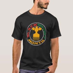 2022 Zwarte geschiedenismaand BHM Afro Pick Comb M T-shirt