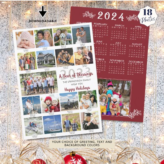 2023 18 Foto Collage Bijschriften 2024 Agenda Feestdagenkaart